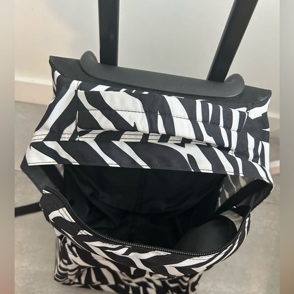Jansport Black and White Zebra Rolling Backpack - Picture 7 of 8